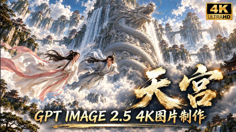 GPT Image 2.5实测！4K到底多清楚？皮肤、手指、修图与天宫场景全面测试-优优云网创