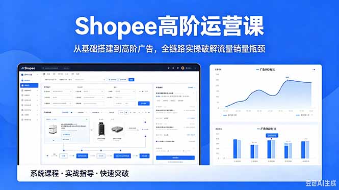 Shopee高阶运营课-2026年5月更新，从基础搭建到高阶广告，全链路实操破解流量销量瓶颈-优优云网创