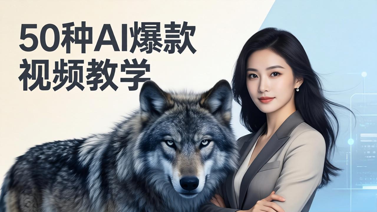 50种AI爆款视频教学：影视级古诗词+治愈萌宠+山海经蛟龙，高阶宝典商业落地-优优云网创