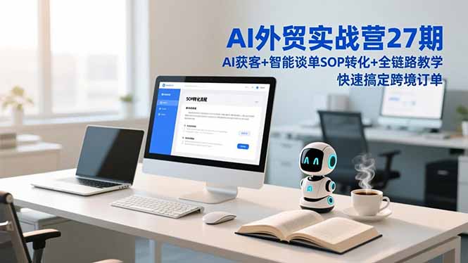 AI外贸实战营27期，AI获客+智能谈单+SOP转化+全链路教学，快速搞定跨境订单-优优云网创