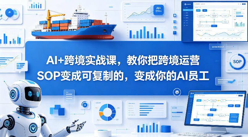 AI+跨境实战课，教你把跨境运营S0变成可复制的，变成你的AI员工-优优云网创