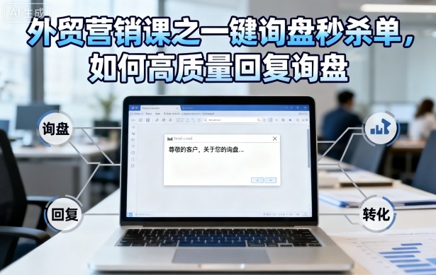 外贸营销课之一键询盘秒杀单，如何高质量回复询盘-优优云网创
