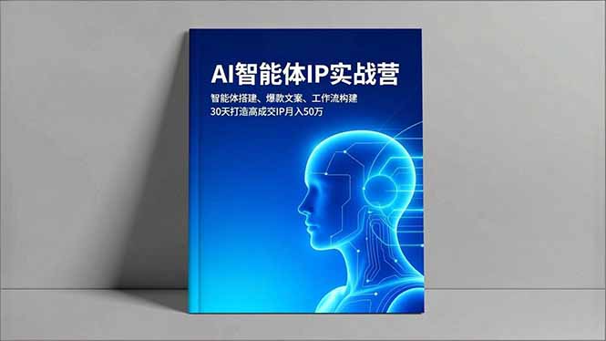 AI智能体IP实战营,智能体搭建、爆款文案、工作流构建,30天打造高成交IP月入50万-优优云网创