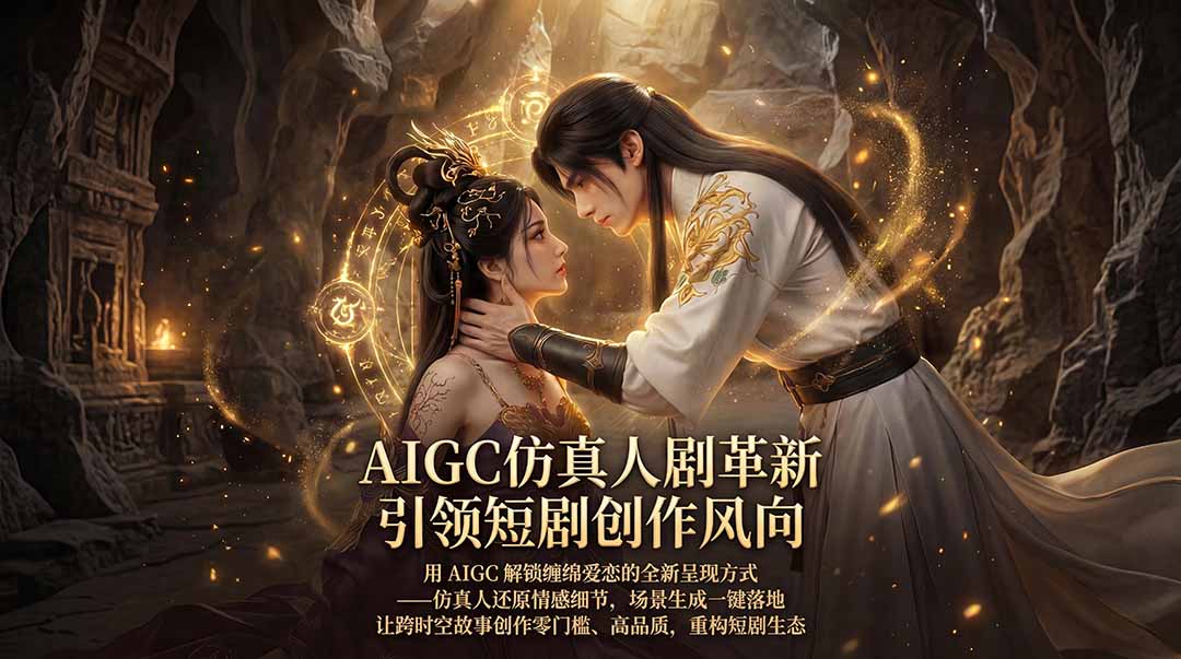 AIGC 仿真人短剧创作革新，解锁仙侠爱恋全新呈现，一键出高质场景，零门槛打造爆款剧集-优优云网创