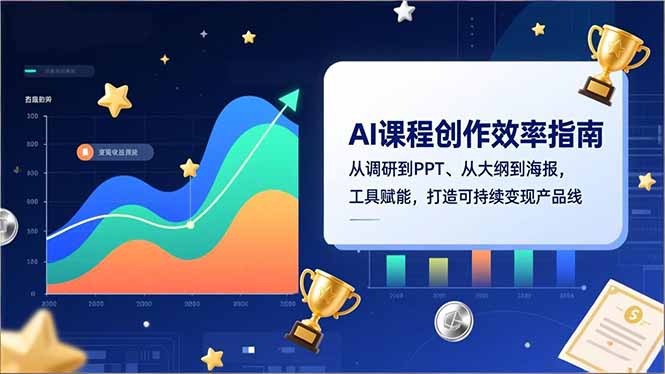 AI课程创作效率指南，从调研到PPT、从大纲到海报，工具赋能，打造可持续变现产品线-优优云网创