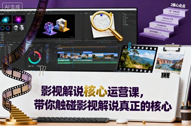 影视解说核心运营课，带你触碰影视解说真正的核心-优优云网创