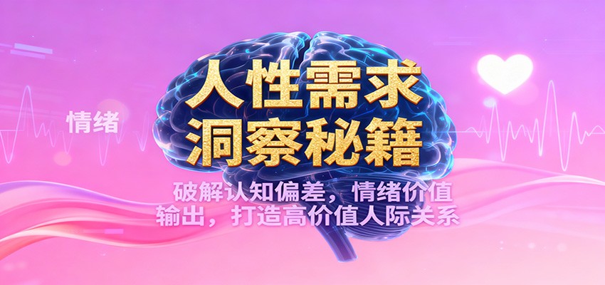 人性需求洞察秘籍，破解认知偏差，情绪价值输出，打造高价值人际关系-优优云网创