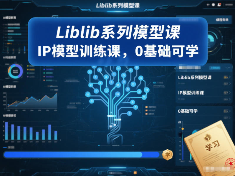 Liblib系列模型课，IP模型训练课，0基础可学-优优云网创
