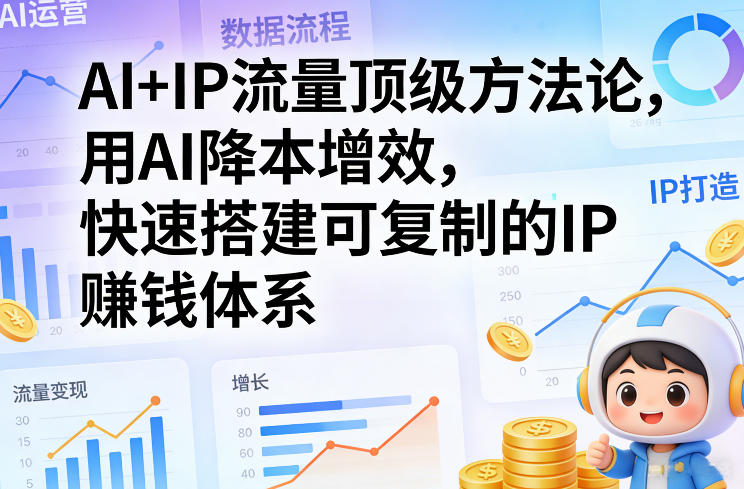 AI+IP流量顶级方法论，用AI降本增效，快速搭建可复制的IP賺钱体系-优优云网创