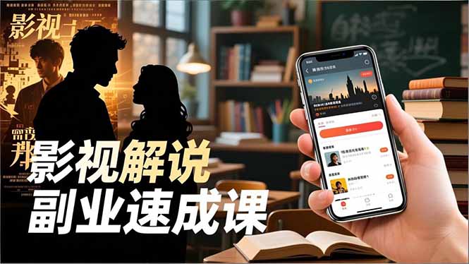 Tk影视解说副业速成课，软件安装、全流程实操、爆款预设，新手两周变现-优优云网创