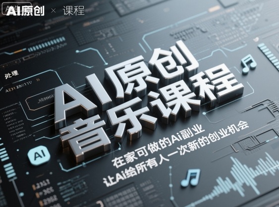 AI原创音乐课程，在家可做的Ai副业，让Ai给所有人一次新的创业机会-优优云网创