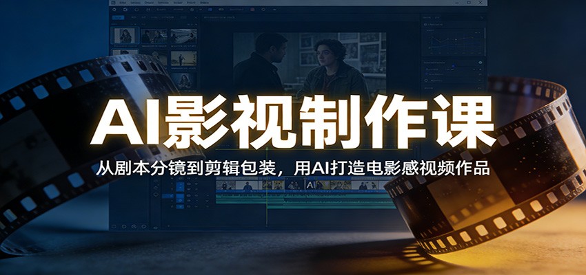 AI影视制作课：从剧本分镜到剪辑包装，用AI打造电影感视频作品-优优云网创