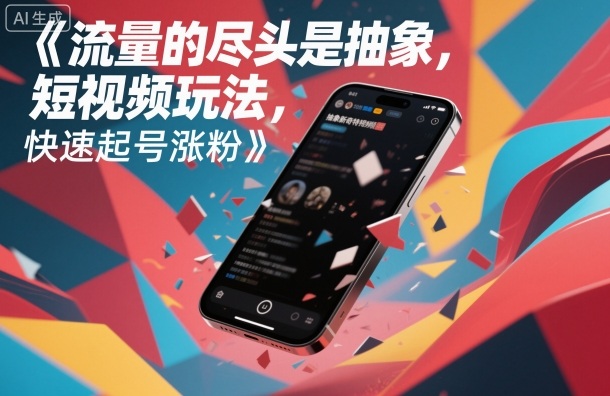 流量的尽头是抽象，抽象新奇特短视频玩法，快速起号涨粉-优优云网创