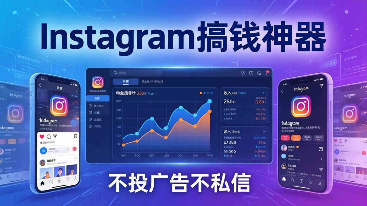 Instagram搞钱神器：月涨6万粉+月入5万刀，不投广告不私信，靠算法+低价产品-优优云网创