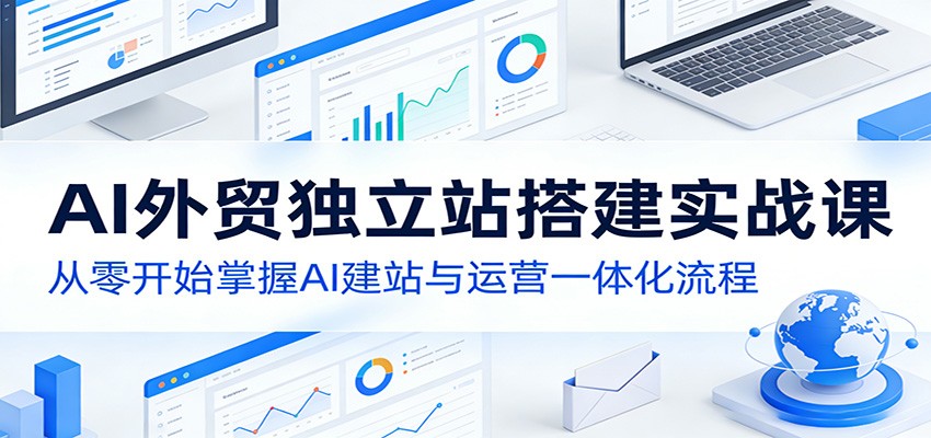 AI外贸独立站搭建实战课：从零开始掌握AI建站与运营一体化流程-优优云网创