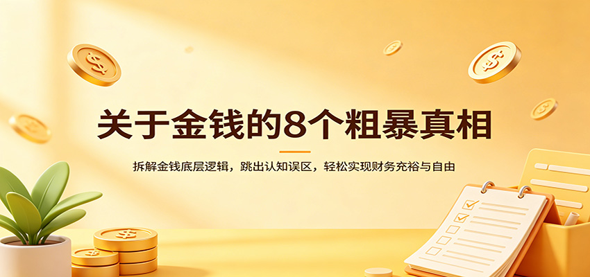 关于金钱的8个粗暴真相：拆解金钱底层逻辑，跳出认知误区，轻松实现财务充裕与自由-优优云网创