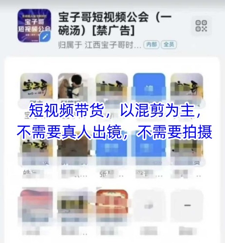 宝子哥头部团队短视频带货，以混剪为主，不需要真人出镜，不需要拍摄【更新12月】-优优云网创
