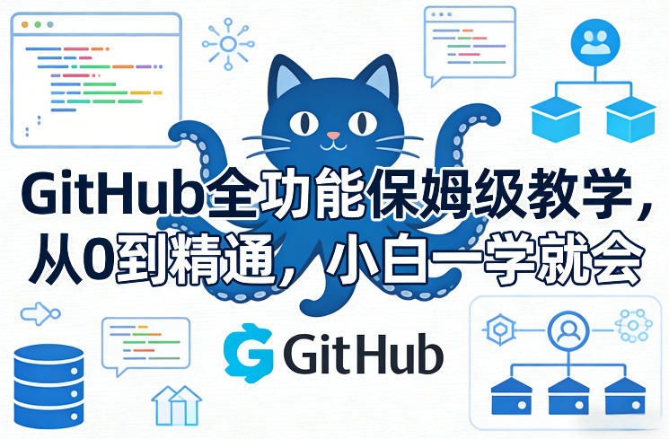 GitHub全功能保姆级教学，从0到精通，小白一学就会-优优云网创