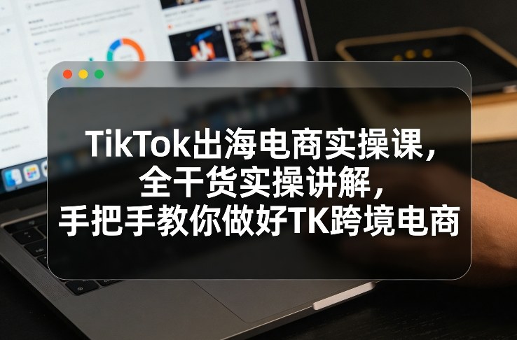 TikTok出海电商实操课，全干货实操讲解，手把手教你做好TK跨境电商-优优云网创