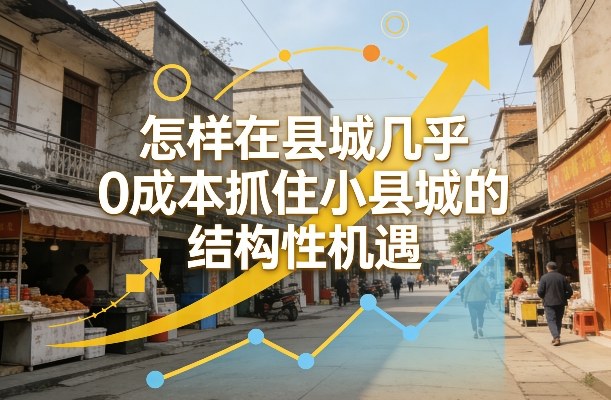 付费文章:怎样在县城几乎0成本抓住小县城的结构性机遇-优优云网创