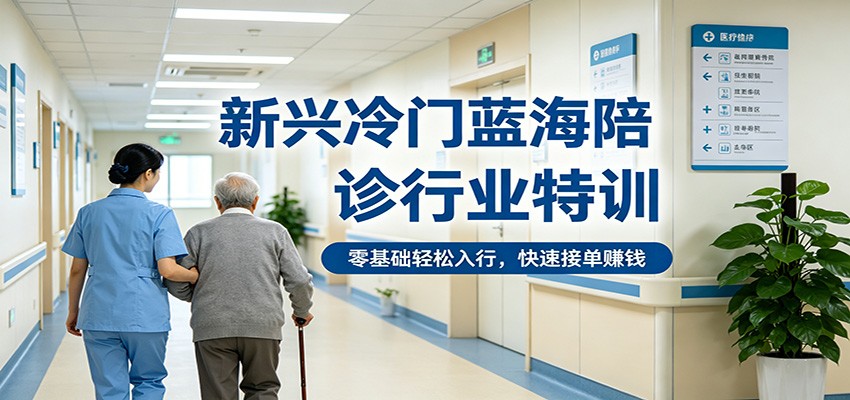 新兴冷门蓝海陪诊行业特训,零基础轻松入行,快速接单赚钱-优优云网创