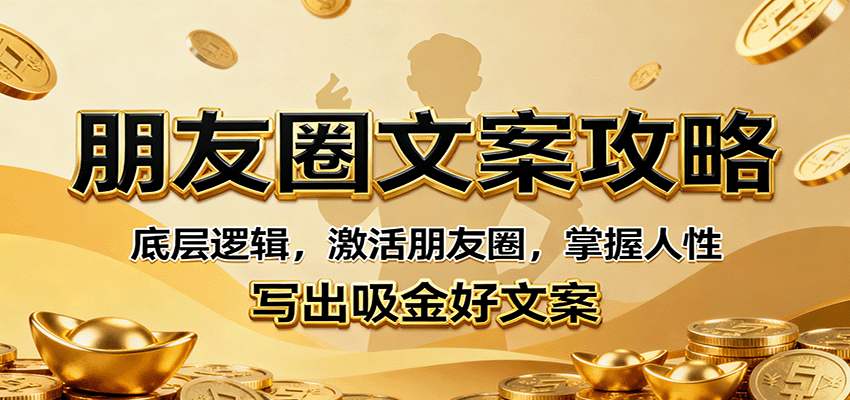 朋友圈文案攻略：底层逻辑，激活朋友圈，掌握人性，写出吸金好文案-优优云网创