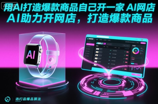 用AI打造爆款商品自己开一家AI网店，AI助力开网店，打造爆款商品-优优云网创