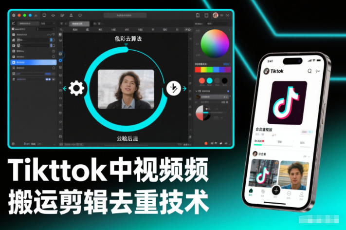 Tiktok中视频纯搬运剪辑去重技术，外来技术，自行测试-优优云网创