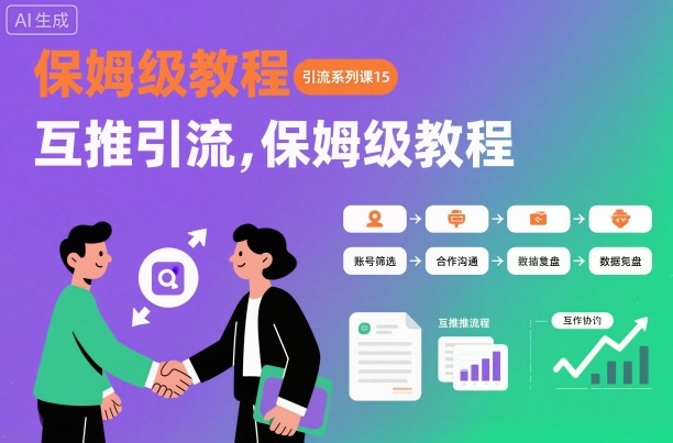 引流系列课15：互推引流，保姆级教程【文档】-优优云网创