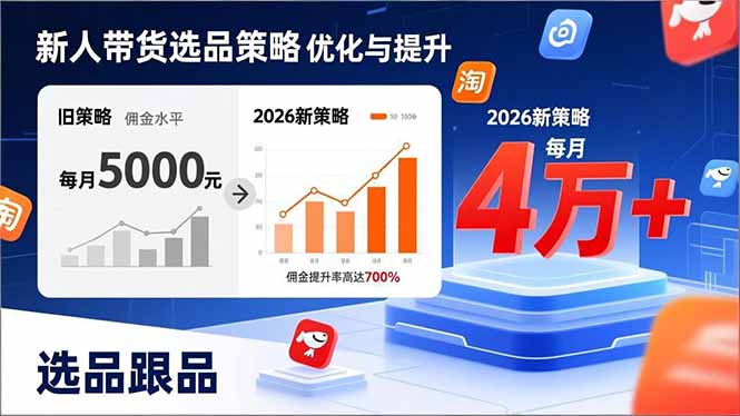 新人带货别瞎选品！这套2026全新选品跟品策略，让我的佣金从0做到每月4万+-优优云网创