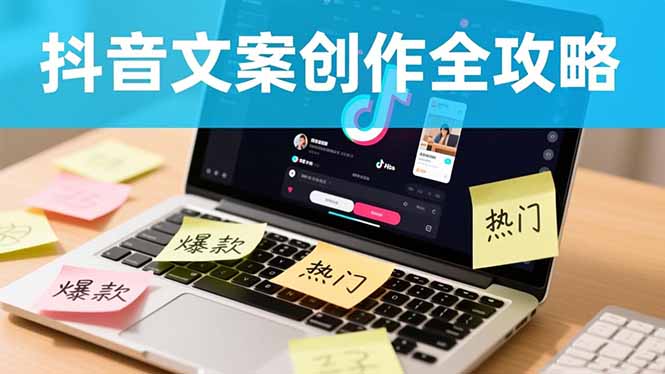 抖音文案创作全攻略：爆款标题九大绝招,100个模版直接套用,月入过万不是梦-优优云网创