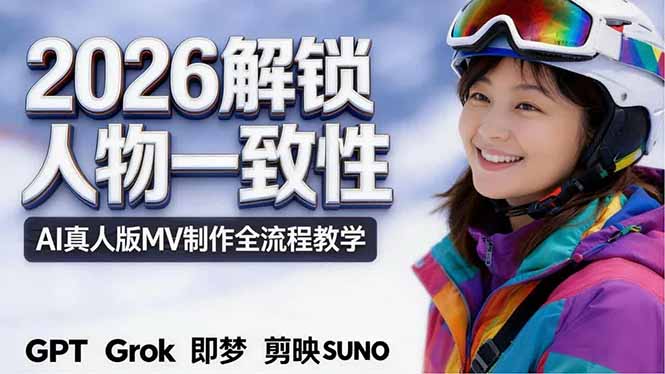 2026独创解锁人物一致性:AI真人版MV制作,不讲空话,不拼概念,全流程实操-优优云网创