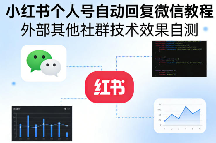 小红书个人号自动回复微信教程，外部其他社群技术，效果自测