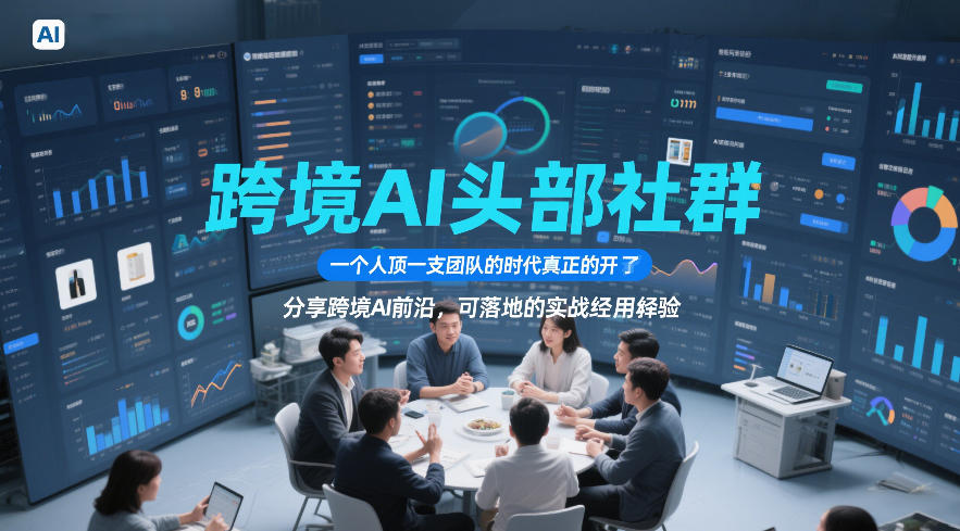 跨境AI头部社群，一个人顶一支团队的时代真正的开始了，分享跨境AI前沿，可落地的实战经验(更新4月22日)-优优云网创