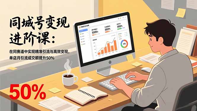 同城号变现进阶课：在同城赛道中实现精准引流与高效变现，单店月引流成交额提升50%-优优云网创