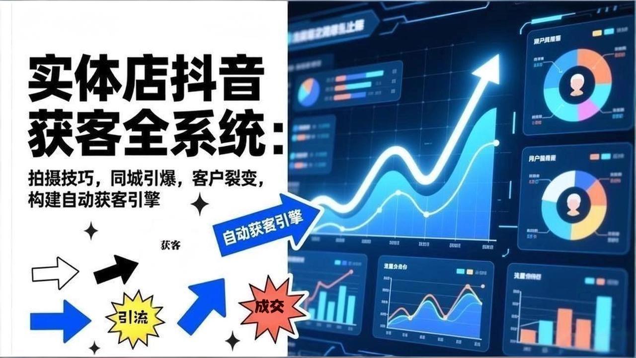 2026实体店抖音获客全系统:拍摄技巧,同城引爆,客户裂变,构建自动获客引擎-优优云网创