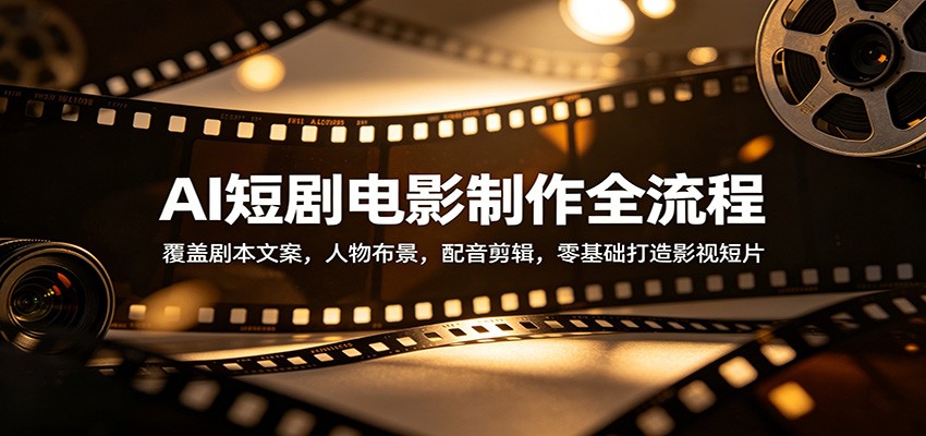 AI短剧电影制作全流程:覆盖剧本文案,人物布景,配音剪辑,零基础打造影视短片-优优云网创