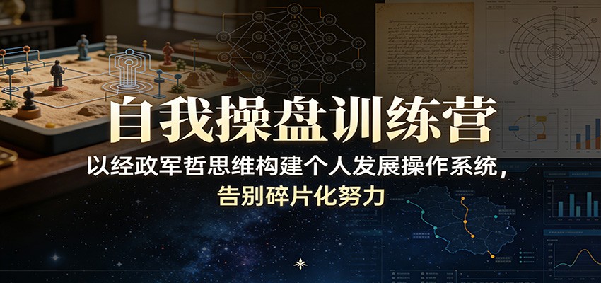 自我操盘训练营：以经政军哲思维构建个人发展操作系统，告别碎片化努力-优优云网创