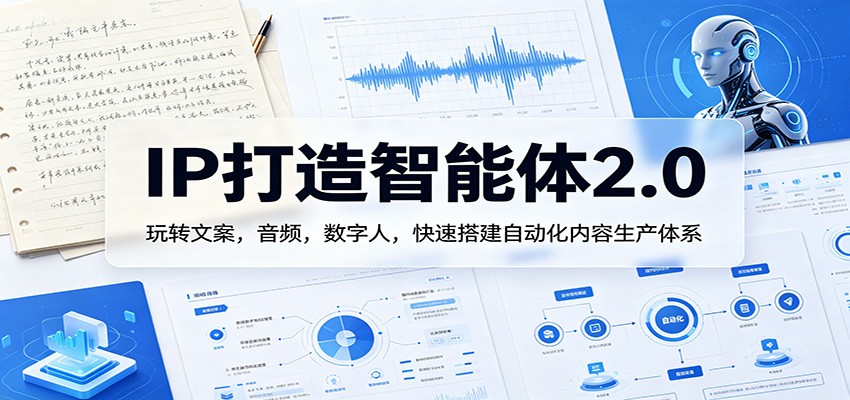IP打造智能体2.0：玩转文案，音频，数字人，快速搭建自动化内容生产体系-优优云网创