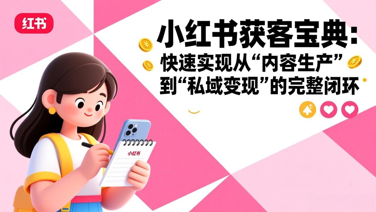 小红书获客宝典：快速实现从“内容生产”到“私域变现”的完整闭环-优优云网创