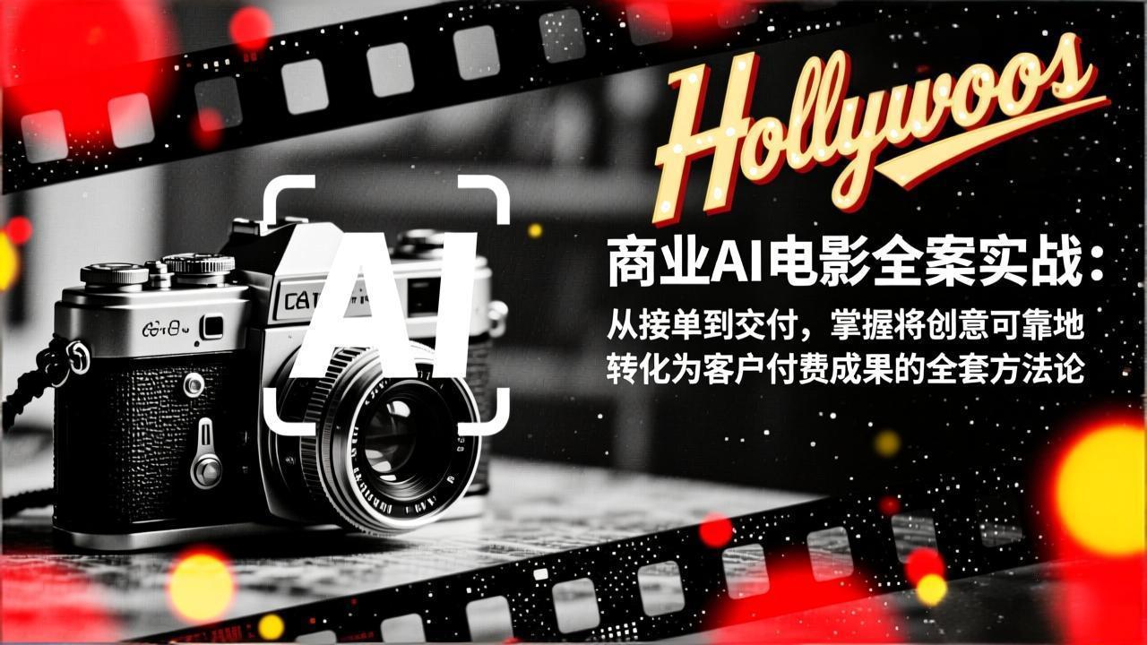 商业AI电影全案实战：从接单到交付，掌握将创意可靠地转化为客户付费成果的全套方法论-优优云网创