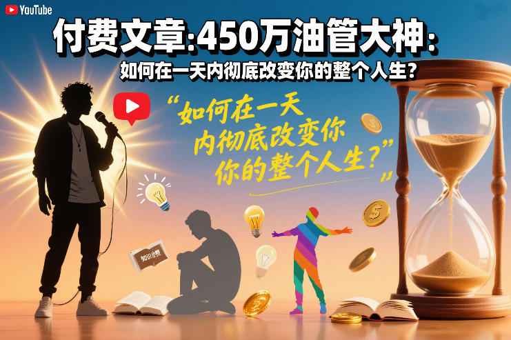 付费文章:450万油管大神:如何在一天内彻底改变你的整个人生?