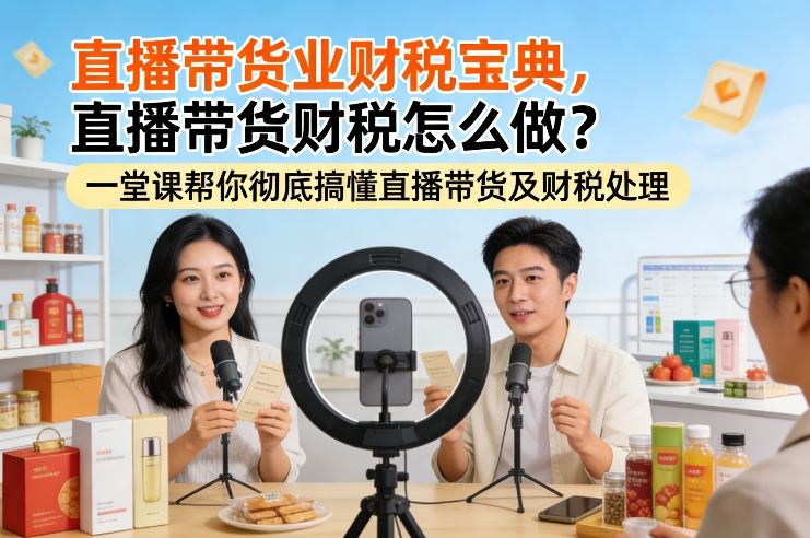 直播带货业财税宝典，直播带货财税怎么做？一堂课帮你彻底搞懂直播带货及财税处理