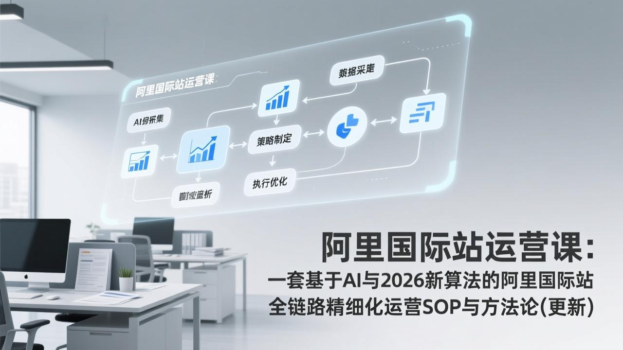 阿里国际站运营课：一套基于AI与2026新算法的阿里国际站全链路精细化运营SOP与方法论(更新-优优云网创