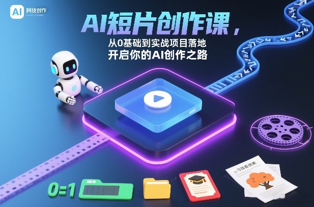 AI短片创作课，从0基础到实战项目落地，开启你的AI创作之路(更新)-优优云网创