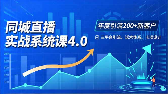 实体店直播实战班4.0,三平台引流、话术体系、卡项设计,年度引流200客月增10万-优优云网创