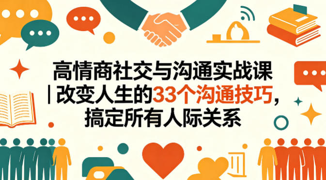 高情商社交与沟通实战课｜改变人生的33个沟通技巧，搞定所有人际关系-优优云网创