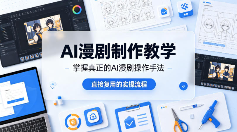 AI漫剧制作教学，带你掌握真正的AI漫剧操作手法，直接复用的实操流程-优优云网创